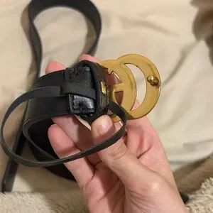 Elegant Black and Gold Women's Belt